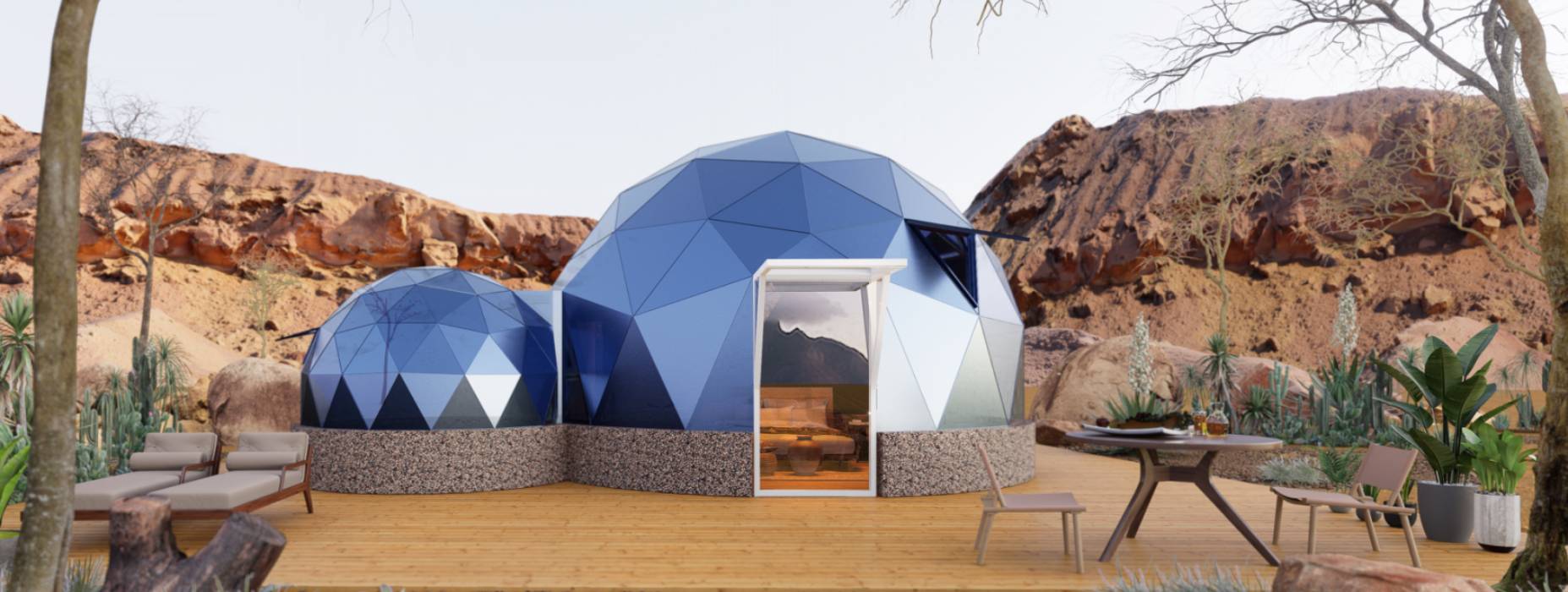 德保县球形智能光伏玻璃星空房